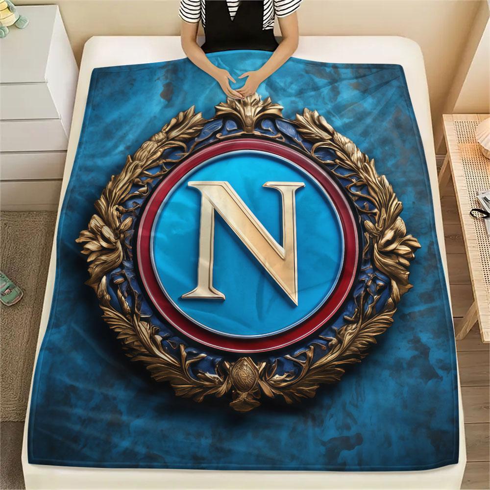 1PC SSC Napoli Patterned Flannel Blanket Suitable For All Seasons for Home Decor Warmth and Comfort Gifts Holiday Present