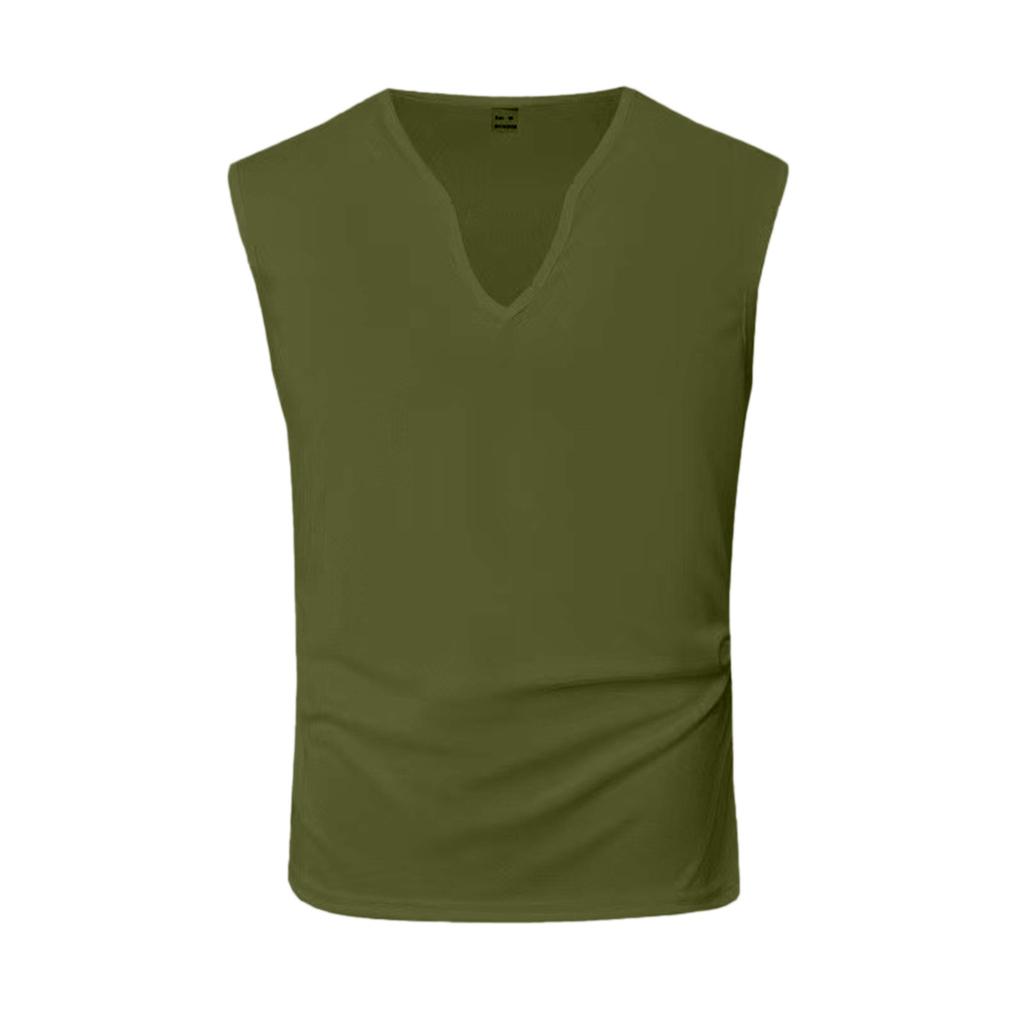 Men's V-neck Sleeveless Breathable Loose Sports Fitness Fashion Vest