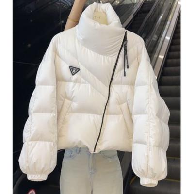 Chaqueta de Invierno Negra de Lujo Cálido Abrigo Acolchado Corto Ropa Exterior de Alta Gama