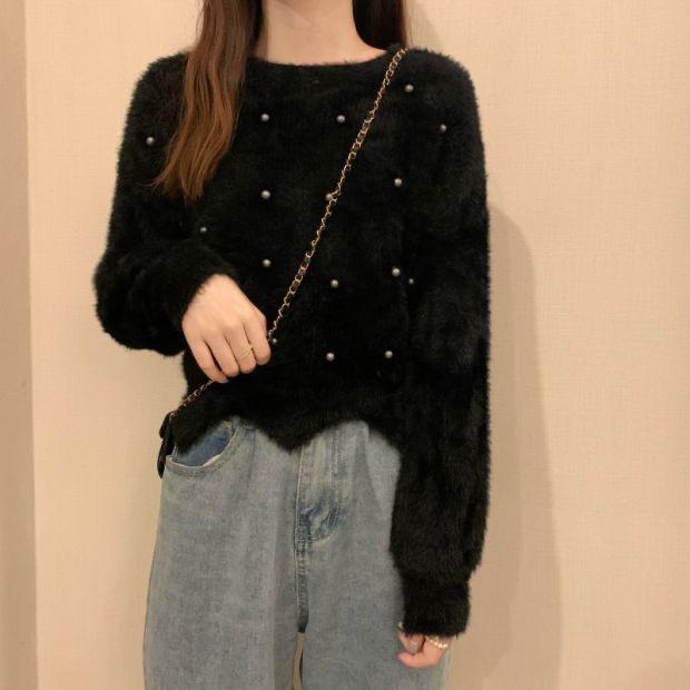 Dingzhu Temperament Jacket Sweater Korean Version Lazy Style Knitted Sweater