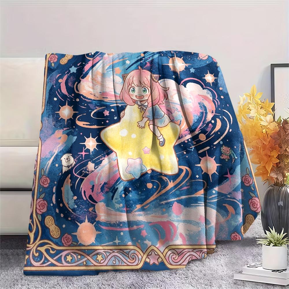 Anya Forger Print Flannel Blanket, Ultra Soft High Quality All Seasons Warm Throw, Home Decor Cozy Blanket, Perfect Christmas Gift