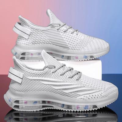 Large Size Men's Shoes Spring and Autumn Fashion Sports Running Shoes Breathable Fly-woven Mesh Shoes Men's Coconut Casual Shoes