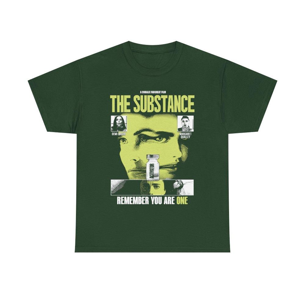 

New The Substance Tshirt movie theme short sleeved unisex all season pure cotton streetwear base shirt S