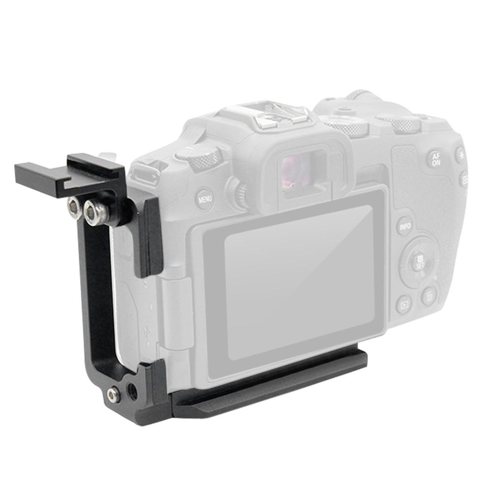 Stretchable Aluminium Alloy Quick Release L Plate Hand Grip Bracket for Canon EOS RP Mirrorless Camera with Hot Shoe Mount