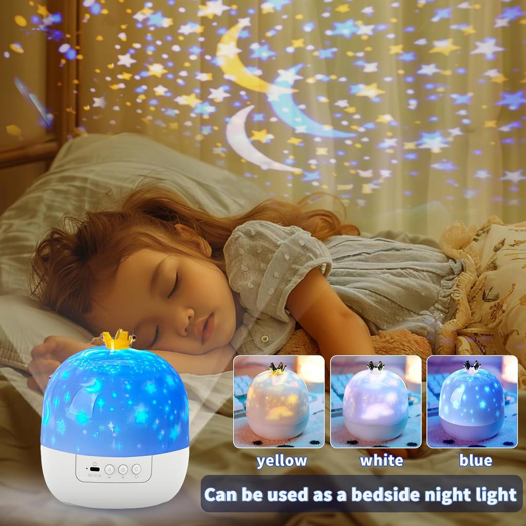 Night Lights Star Galaxy Projector Bedroom Ceiling Star Projector with 360 Rotating for Boys and Girls Birthday Christmas Gifts