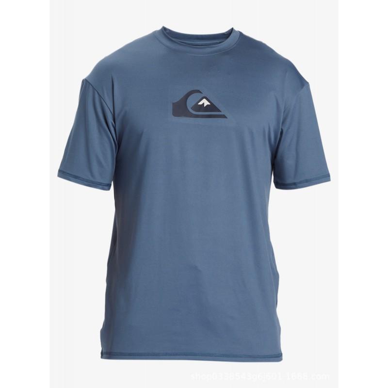 Quiksilver Mens Short Sleeve Rash Guard UV Protection Surf Shirt Diving Swimming Water Sports