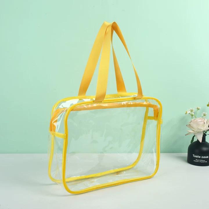 High-Grade Transparent PVC Makeup Bag: Portable, Waterproof Toiletry Storage