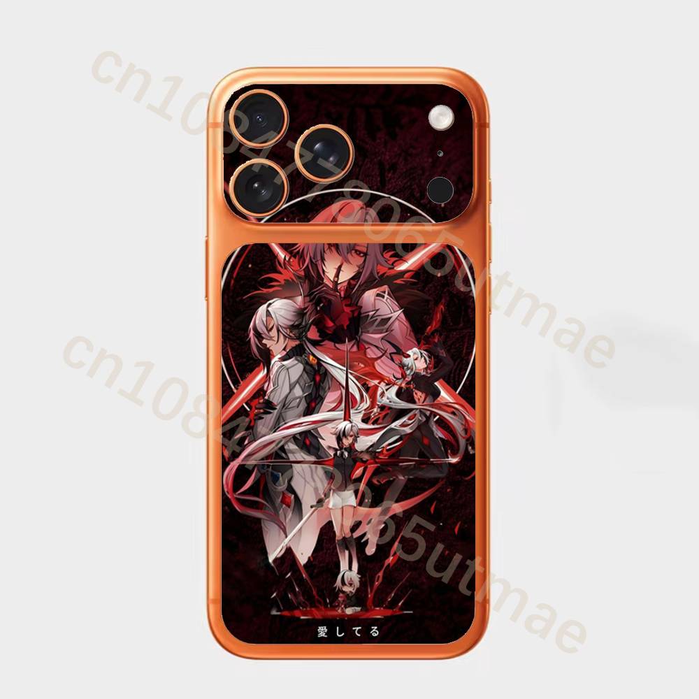 

G-Genshin Impact A-Arlecchino Fiber Skin Wrap Change Case for iPhone 17Pro,17Pro Max Back Sticker Cover iPhone17promax