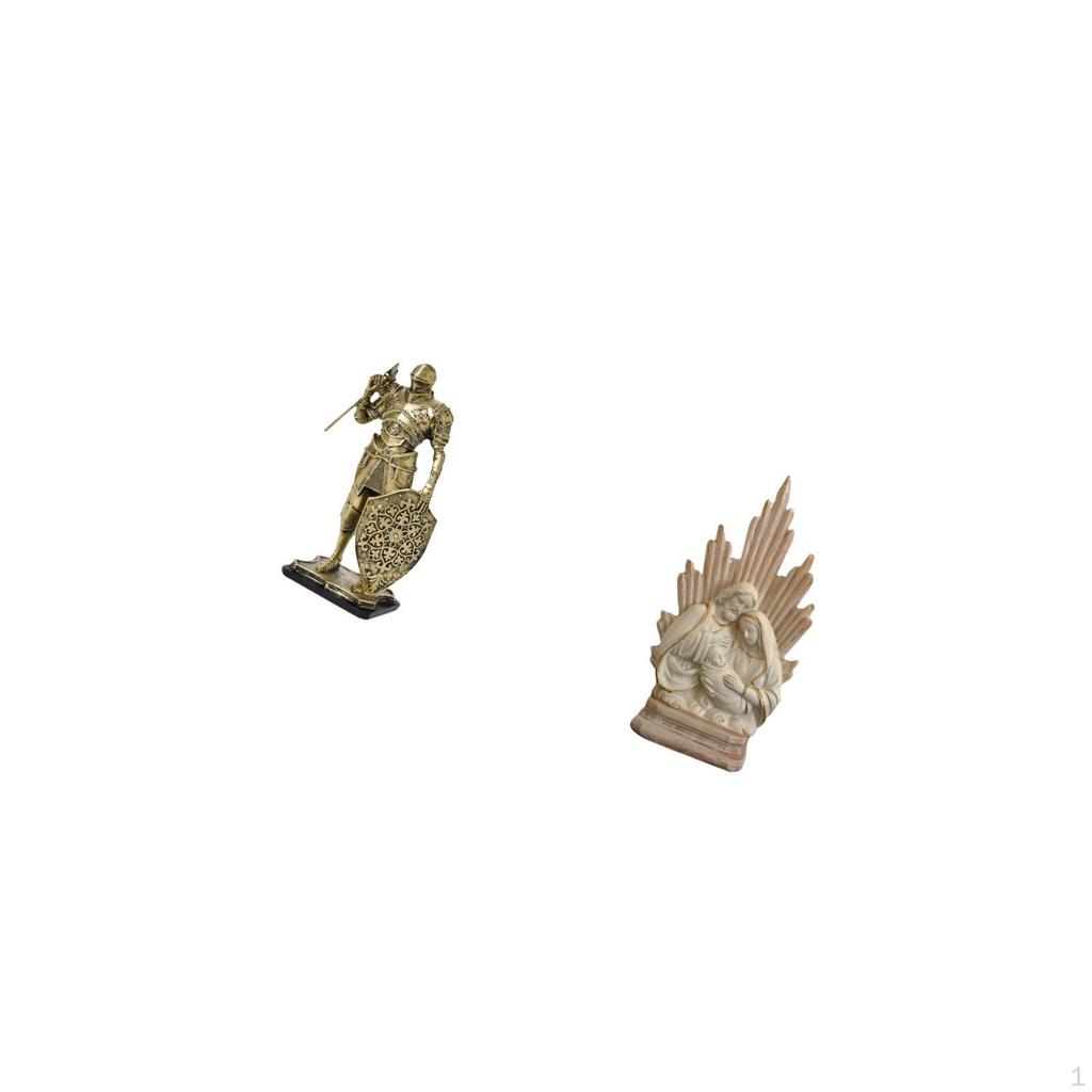 Nordic Knight Resin Figurine Abstract Art Sculpture for Desk Cabinet Office Table Centerpiece