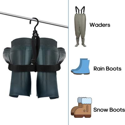 Hanger Drying Belt Fishing Boots Storage Fishing Wader Boots Hanger Wader Boots Adjustable Strap