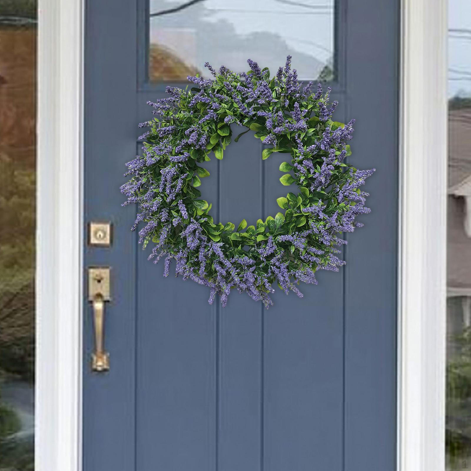 Lavender Wreath for Front Door Decoration All Seasons Wreaths 45cm Greenery