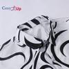 Casual Men's Black Stripe Printed Men's Short Sleeve Shirt Shorts Set Men's Shirt Summer 2025 New