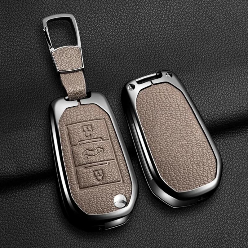 Key Case for Car Car Zinc Alloy Key Case Bag For Peugeot GTLine 207 307 407 208 308 408 508 2008 3008 4008 5008 RCZ Car Key Cha