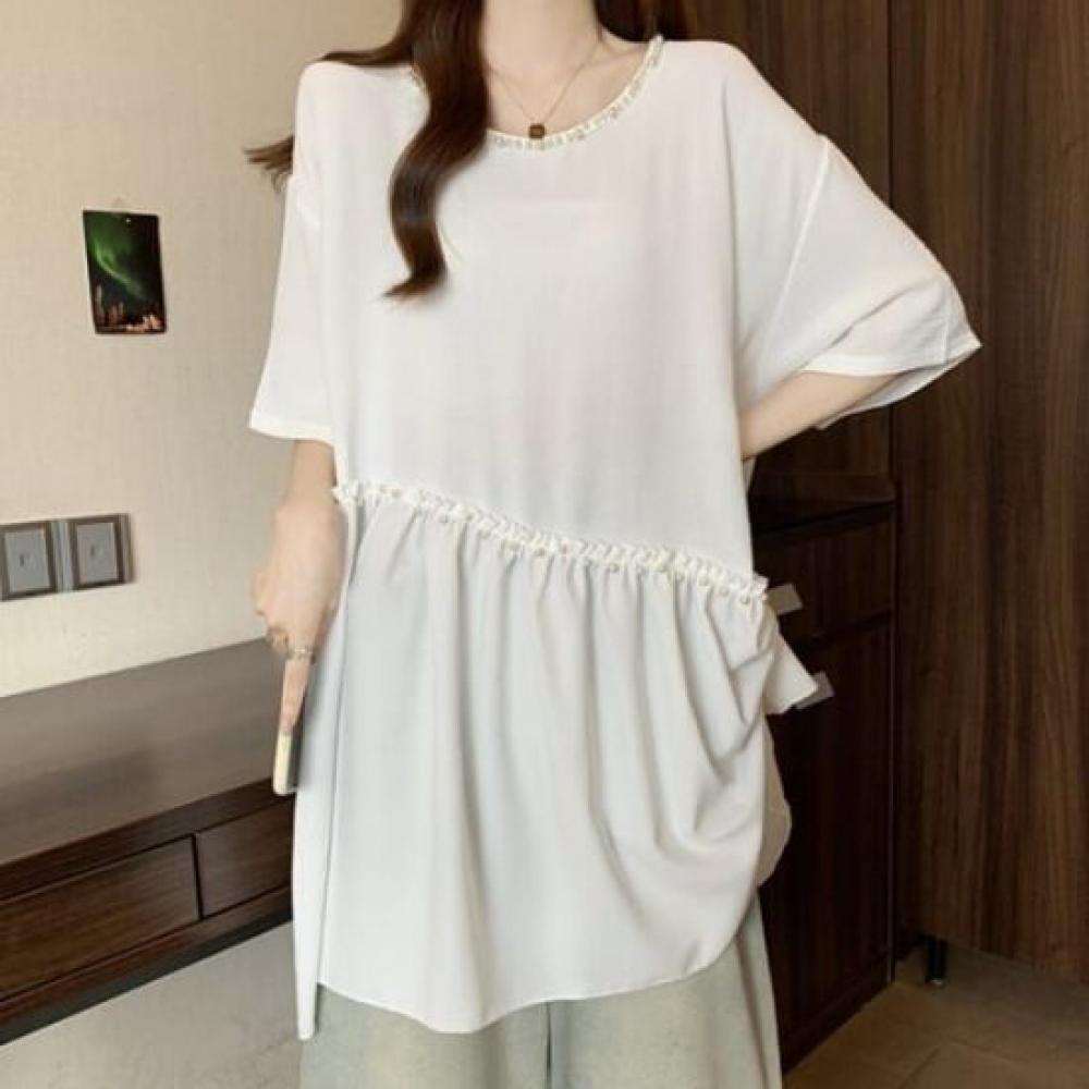 Navava Women Loose FiT Pearl PoinT T shirT nT2834