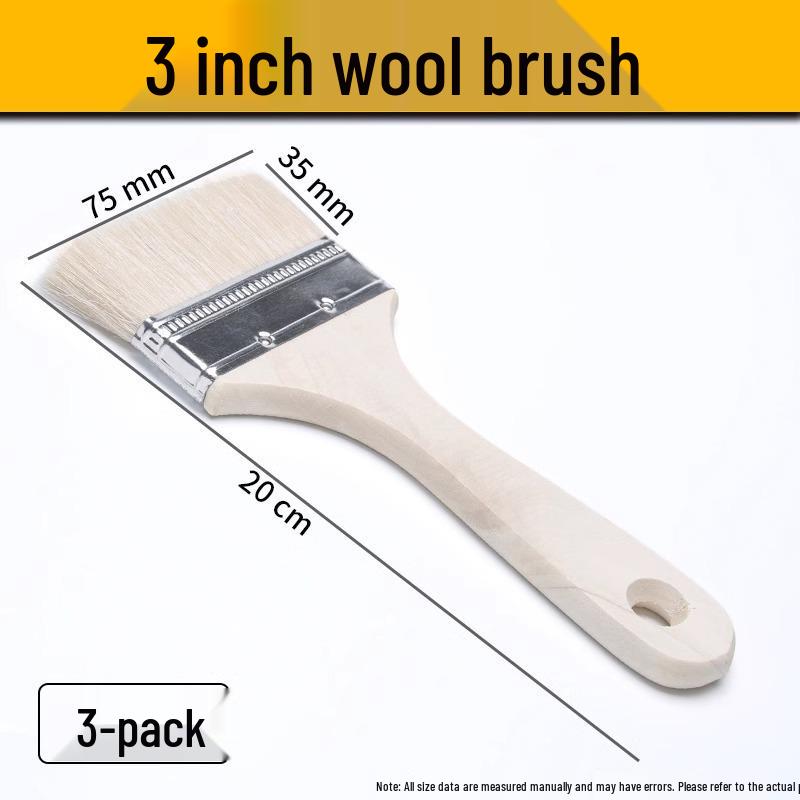 Traceless Soft Lamb Wool and Bristle Brush for Baking, Paint Coating, and Barbecue