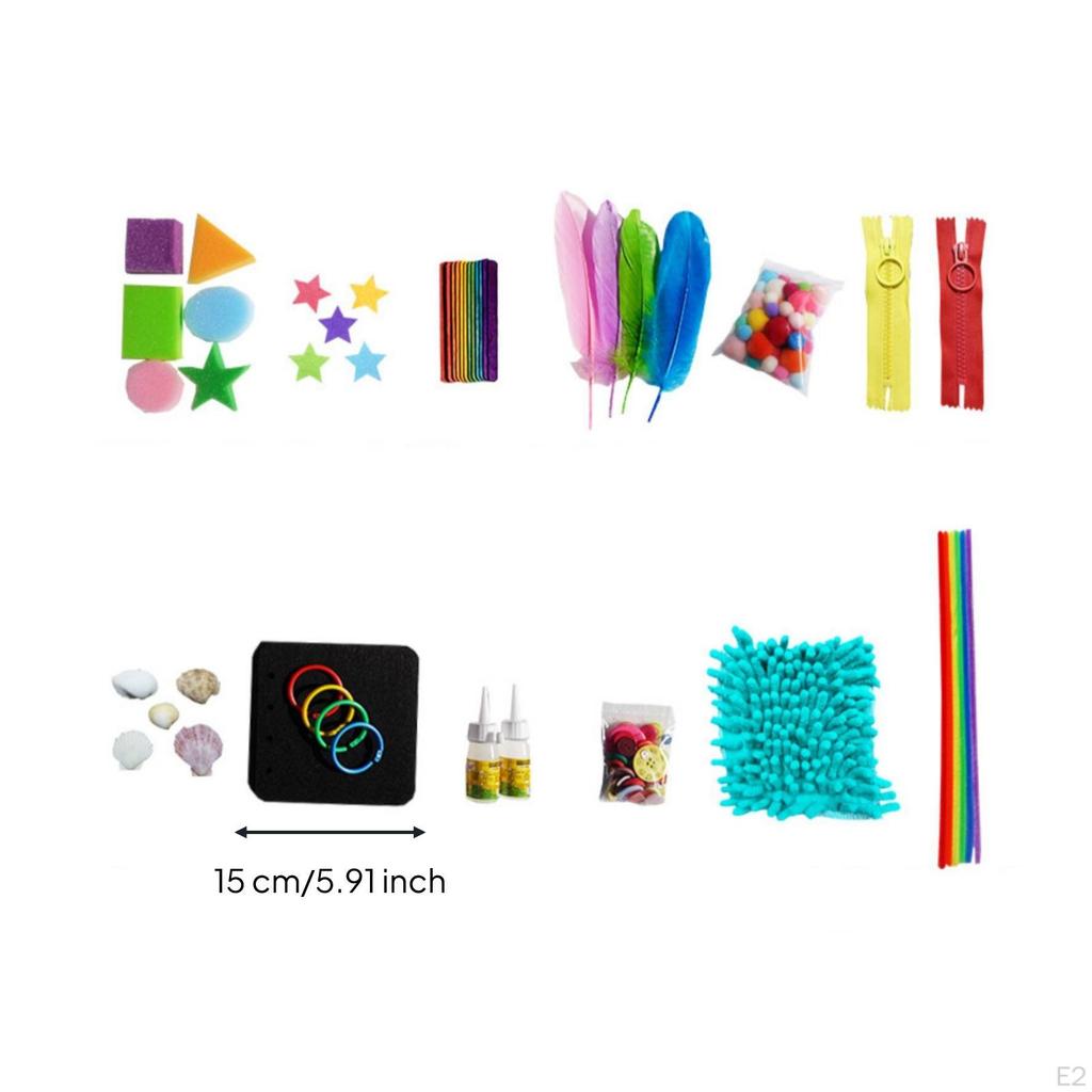 DIY Tactile Sensory Book Materials Kit Educational for Toddlers, Preschoolers
