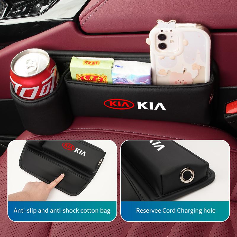 For KIA Multifunctional Car Seat Gap Storage Box Card Phone Water Cup Holder Sportage Rio Ceed Niro Soul Stonic Picanto Proceed wspy00