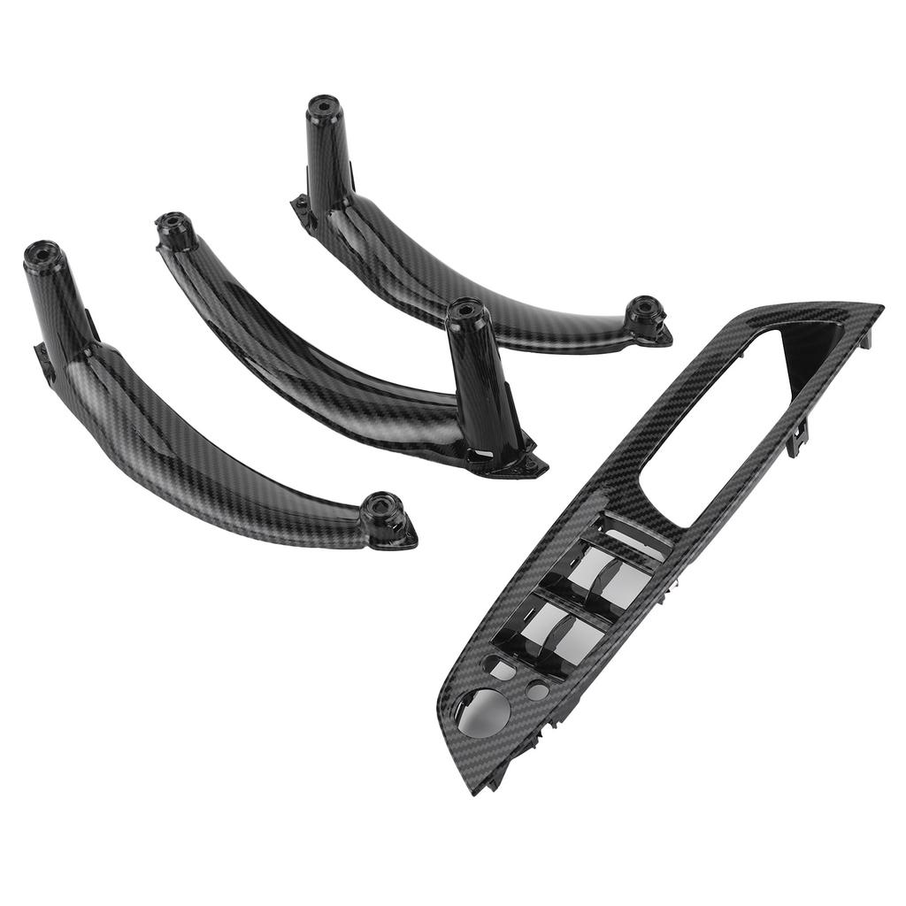 Carbon Fiber Style Interior Door Handle Trim Decorative Cover Fit for X5 X6 E70 E71 2007?2013