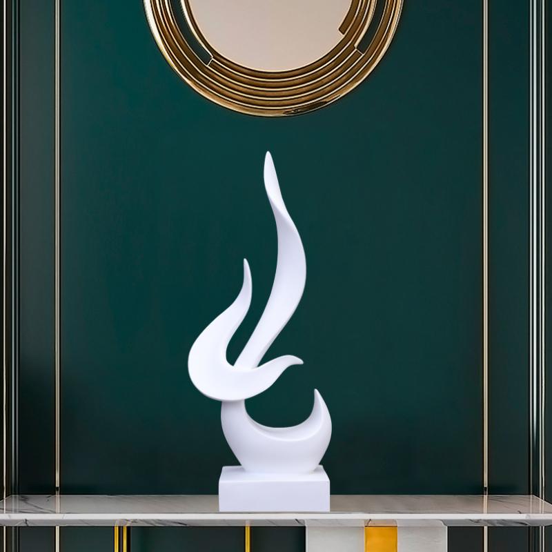 Simple and Modern Creative Flame Bird Craft Decoration Gift for Office Living Room Resin Ornaments Home Decor