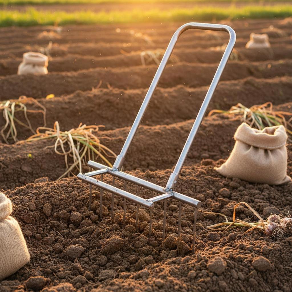 Garlic Digger Versatile Manganese Steel Digging Tool Sturdy Duty