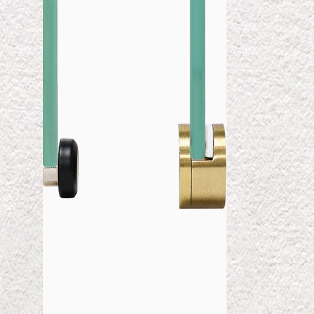 Ackron Mirror Brackets, 4Pcs Aluminum Wall Mount, Gold, 5-11mm Thick Glass, Round Shape
