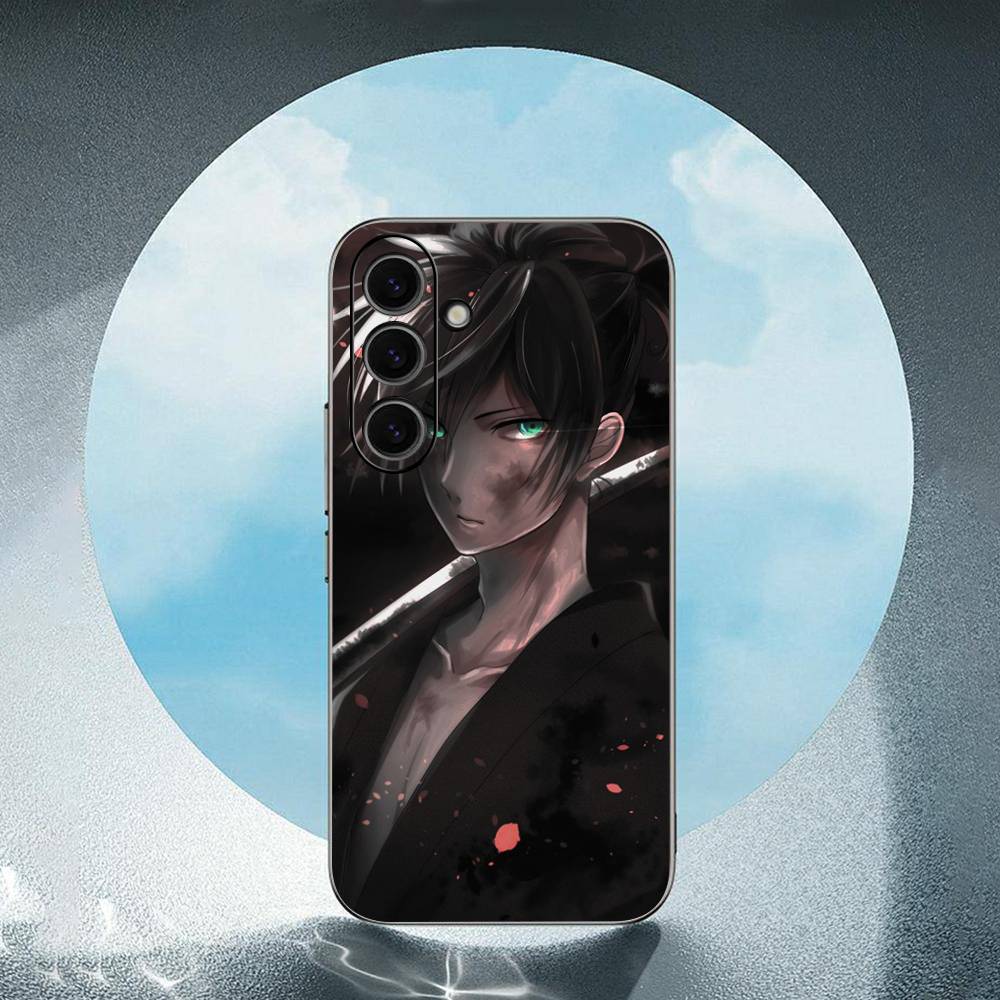Japanese Yato Noragami Anime Art Luxury Black Phone Case For Samsung Galaxy S23 S24 S25 Ultra S22 Plus S21