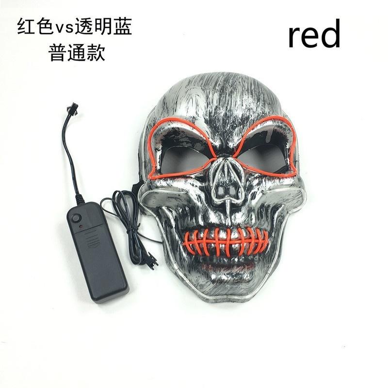Neueste Halloween LED Masken Party Tanzen LED Blinkendes Neonlicht Leuchtende EL Draht Leuchtende Geister Schädel Maske