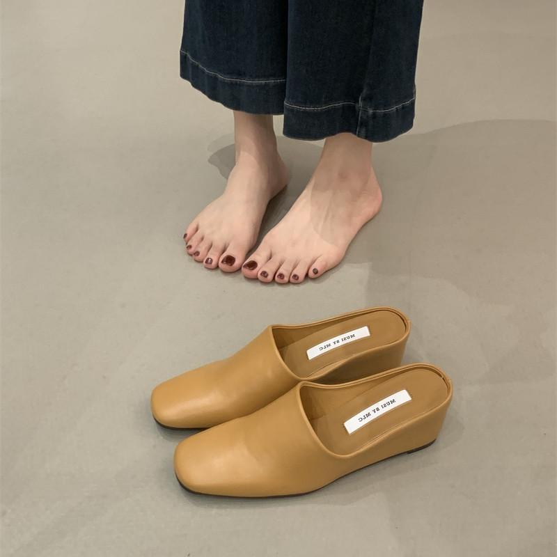 

Women s Minimalist-Style Wedge-Heel Slip-On Sandals: Summer Outdoor High-Heel Slip-Ons 36