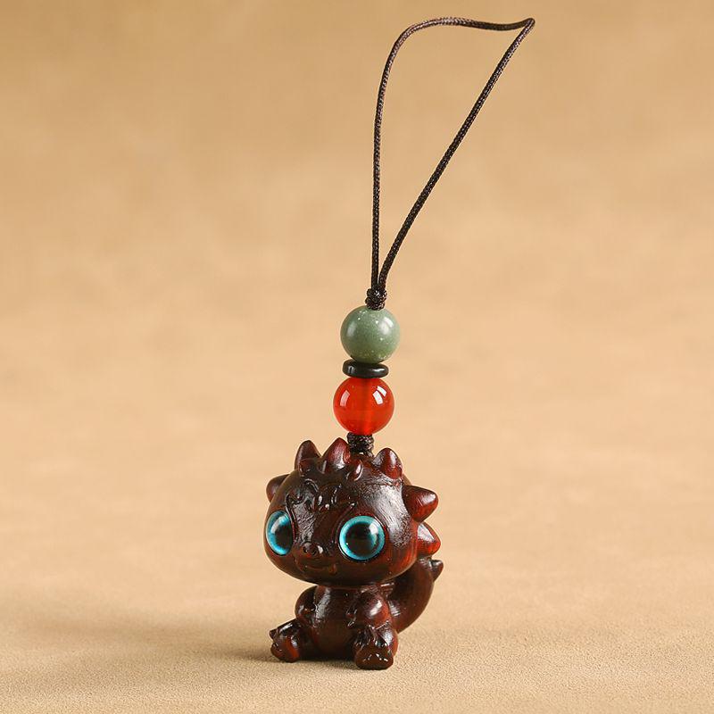 Sandalwood Dragon Zodiac Keychain & Bag Charm