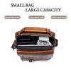 WEIXIER Premium PU-Leder Herren Umhängetaschen Retro Unifarben Einzelne Schultertasche Wasserdicht Lässig Business Crossbody-Taschen für Vatertagsgeschenke