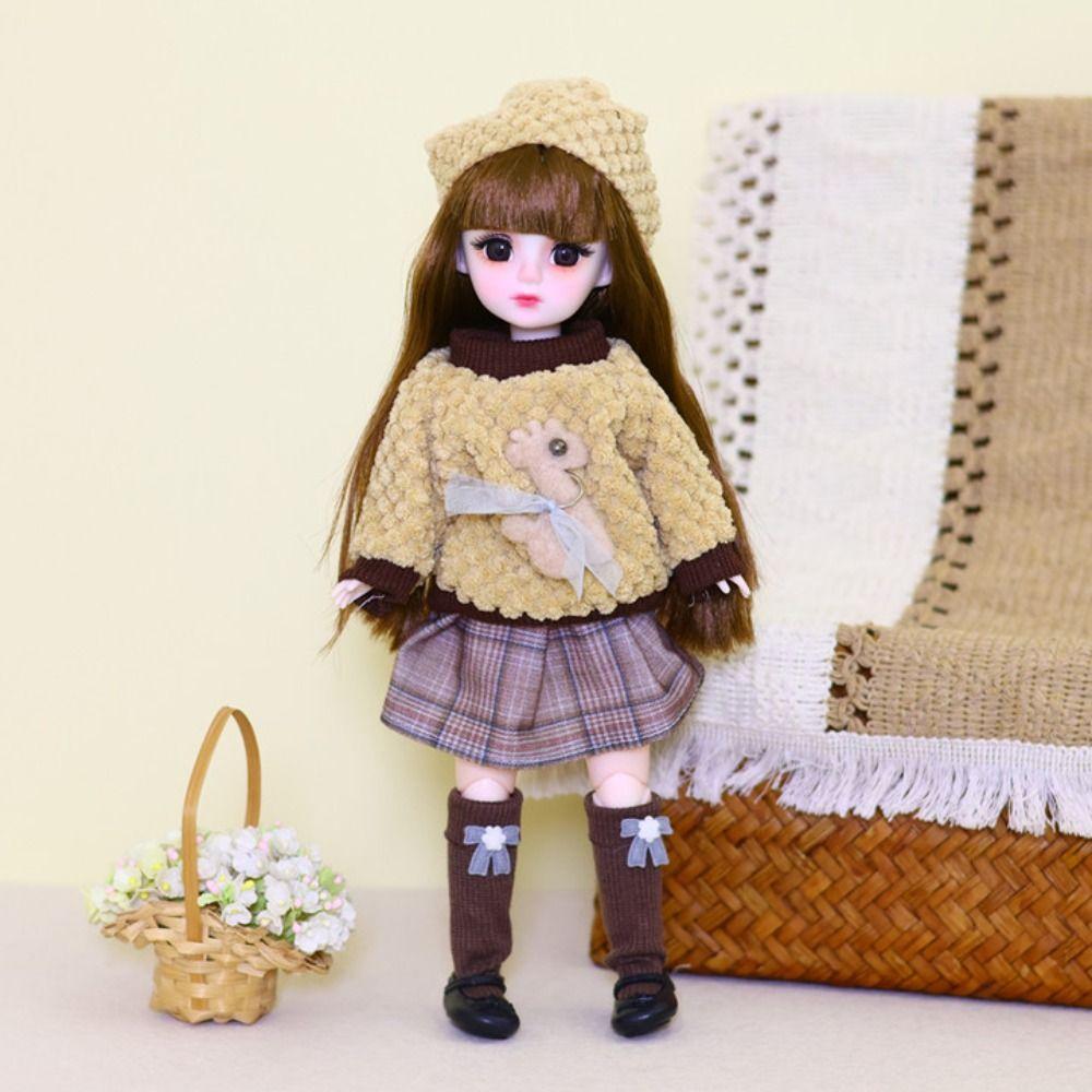 Attractive Eyes Princess Dress Up BJD Dolls Princess Makeup Ball Joint Doll Birthday Gift