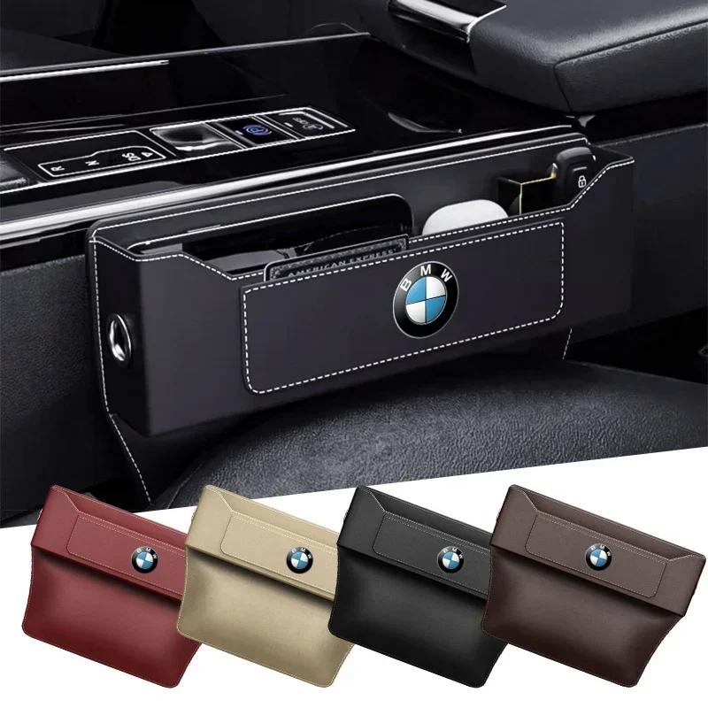 Pre BMW Organizér na medzeru v autosedačke Multifunkčný kožený úložný priestor Pre BMW X1 X3 X5 X6 X7 1 3 5 6 7 Séria G20 G30 G11 F15 F16 G01 G02