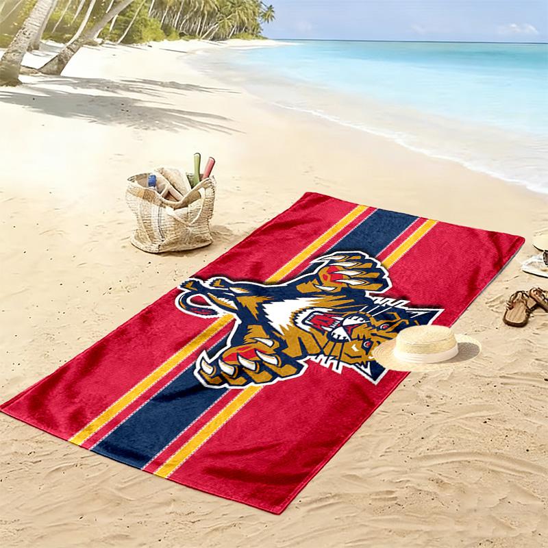 Florida Panthers Print Beach Towel, Large Soft Quick Dry Towel for Beach Camping Swimming