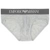 Emporio Armani Iconic Logo Band Hip Briefs, Men's Underwear, EU Size, Gift, 54047296 (54047296-4-94), 94. Medium Gray