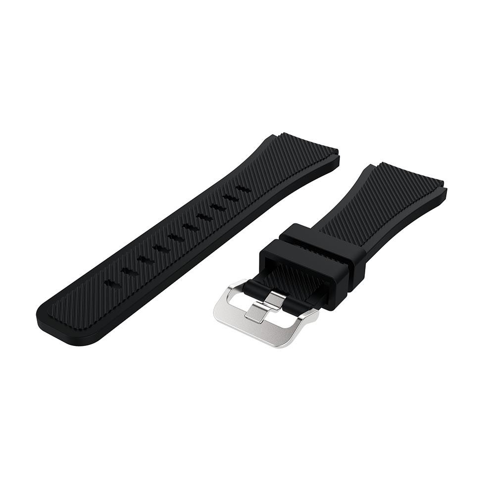 Twill Texture Silicone Watch Strap Adjustable Wrist Band Replacement for Samsung Galaxy Watch 46mm
