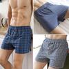 Men's High Waist Cotton Boxer Shorts - Loose Fit Sleep & Home Pants, Plus Size, Lightweight Four-Corner Design