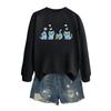 Women's Fashion Casual Long Sleeve Printed Round Neck Sweatshirt Top