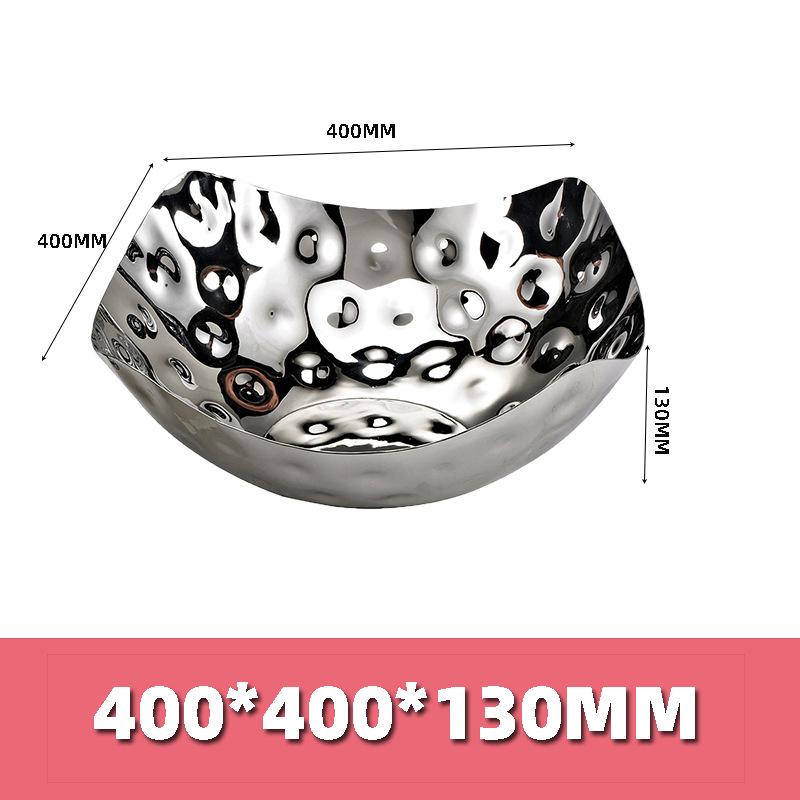 Triangular Stainless Steel Bowl, Dessert Plate, Metal Fruit Plate, Snacks, Appetizers, Buffet, Salad Bowl, Kitchen Storage Tray