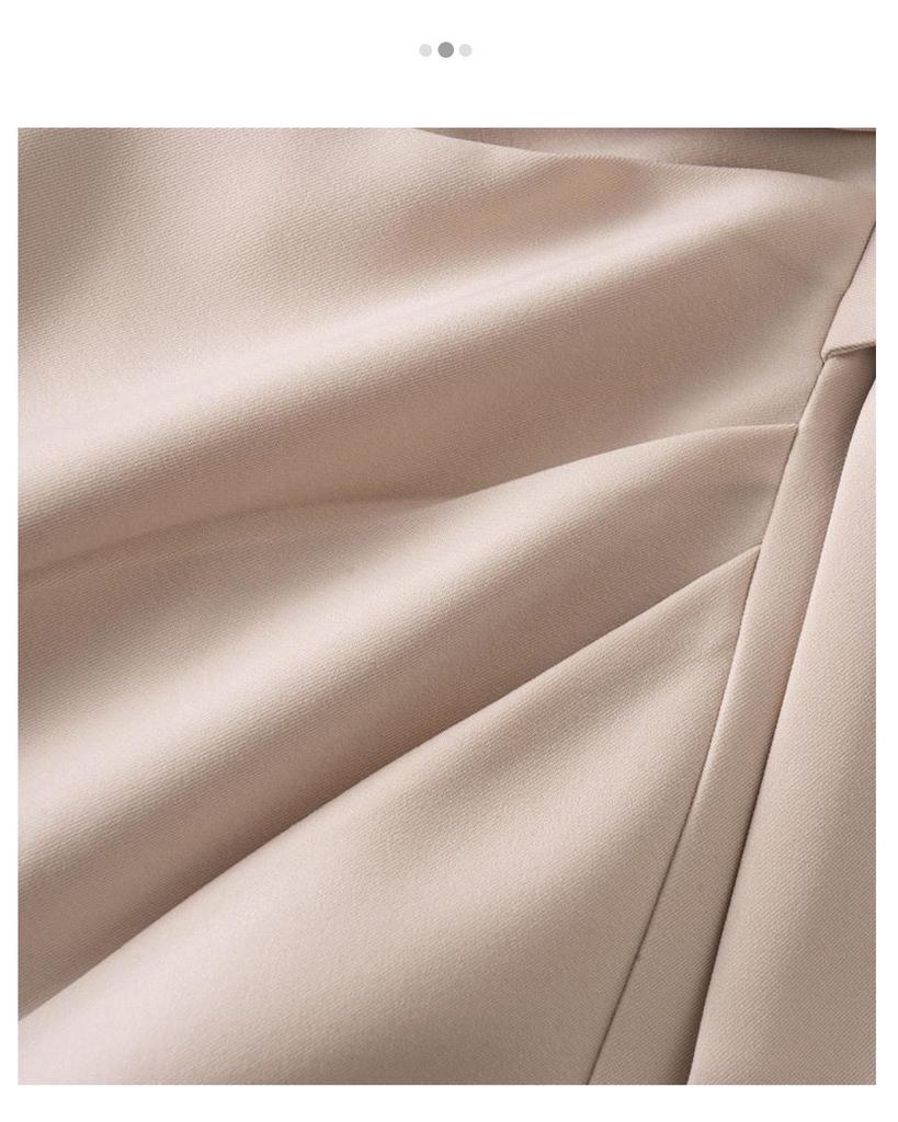 2025 Asymmetrical High-Waisted Slit Midi Skirt for Women - Spring/Summer Trendy Option