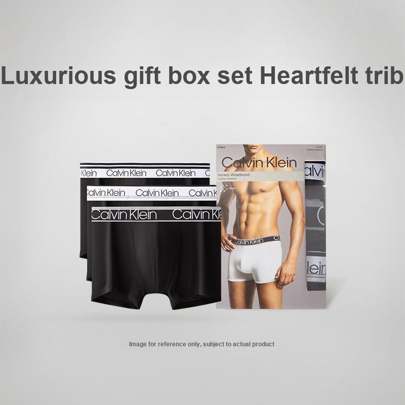 Calvin Klein Slip Boxer Jacquard in Cotone Elasticizzato Anti-Sfregamento Confezione da 3 Uomo Nero NP2312O-UB1