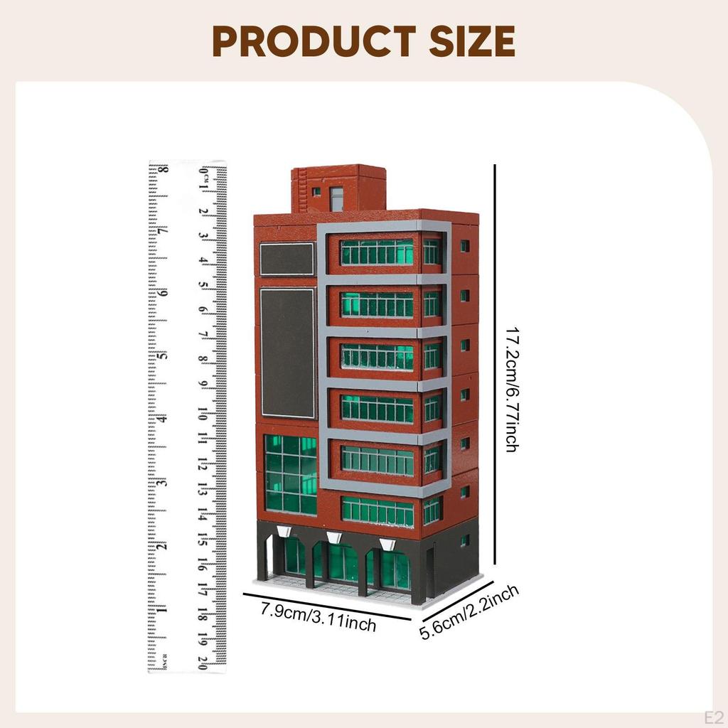 City Building Model Diorama 1/150 N Scale Scenery Layout Ornament for DIY Sand Table