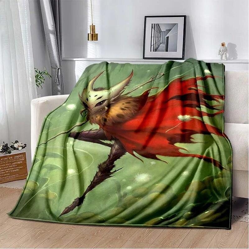 Spill Hollow Knight 3D-trykket Kunst Fleecepledd for Senger Fottur Piknik Tykk Dyne Sengeteppe Fleece Kastepledd