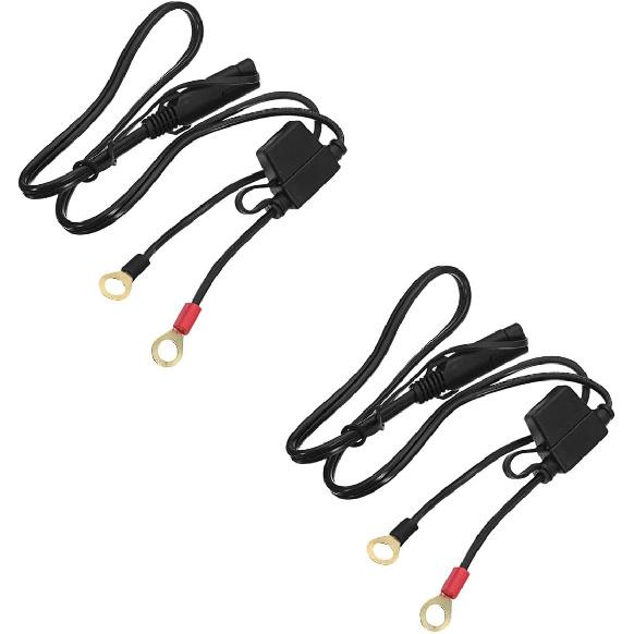 2FT 18AWG SAE Battery Connector, SAE Extension Cord, SAE Connector To O Ring Connectors Terminal Harness, Plug To SAE 2 Pin Quick Release Disconnect