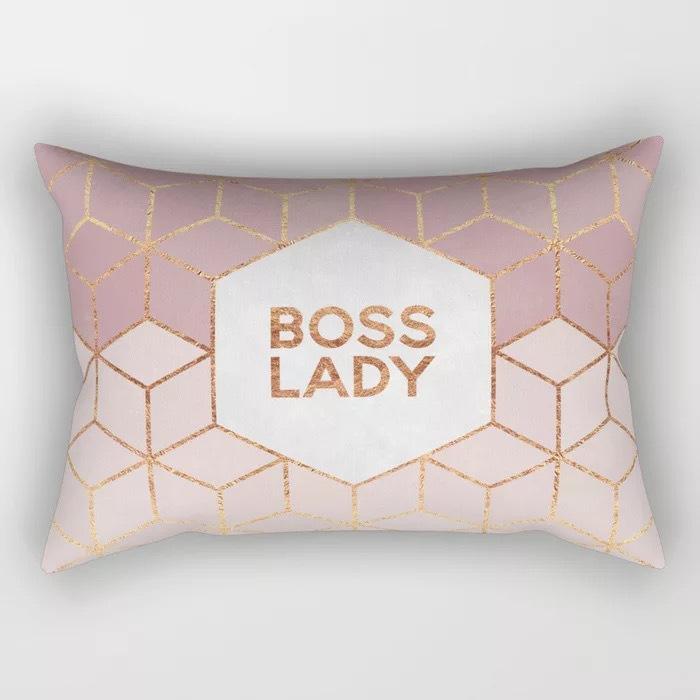 Geometric Letter Peach Leather Velvet Pillowcase Office Car Pillowcase