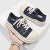 Breathable canvas shoes New niche big head thick sole thick sole heightening casual shoes X