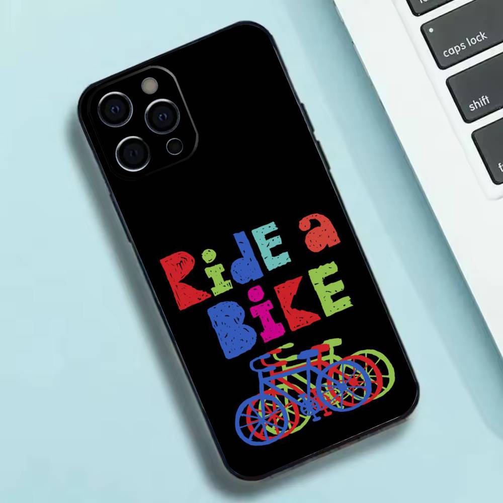 Cycling Bike Phone Case Silicone Soft For IPhone 17 16 15 14 13 12 11 X XR Plus Pro Max Plus