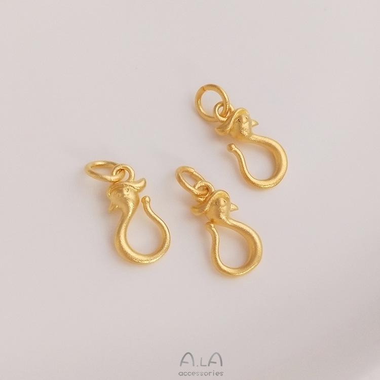 Guld Lyckobringande Djur Ruyi Fiskformad S-krok Lås Smyckesanslutning Armband