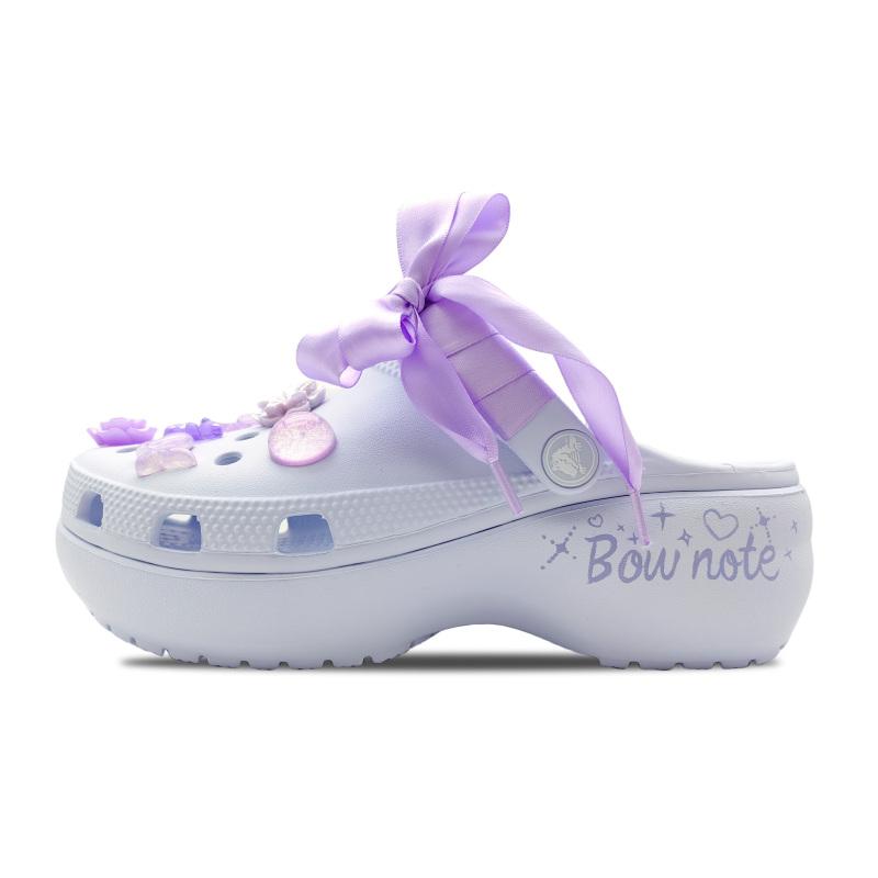 Crocs Classic Platform Clog Crocs Wisteria Ribbon Gift Box Tanabata Limited Clogs Women's Purple