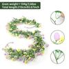 2pcs 6.8ft Easter Egg Wreath Artificial Spring Easter Egg Garland Decorations Spring Vine Flower Easter Wreaths Holiday Ornament