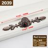 Red Bronze Handle Kitchen Door Knob Cabinet Drawer Closet Antique Shabby Chic Handles Dresser Knobs Furniture pulls